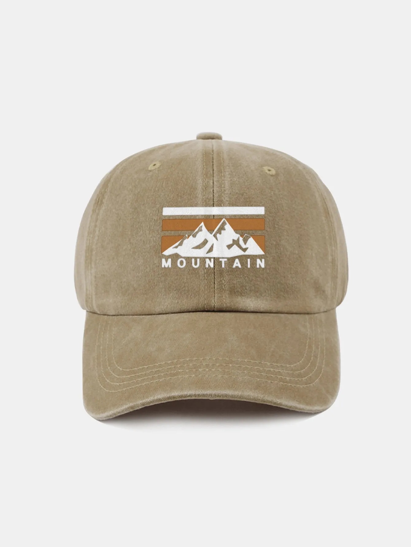 Corak gunung klasik retro yang dibasuh topi baseball kapas tertekan