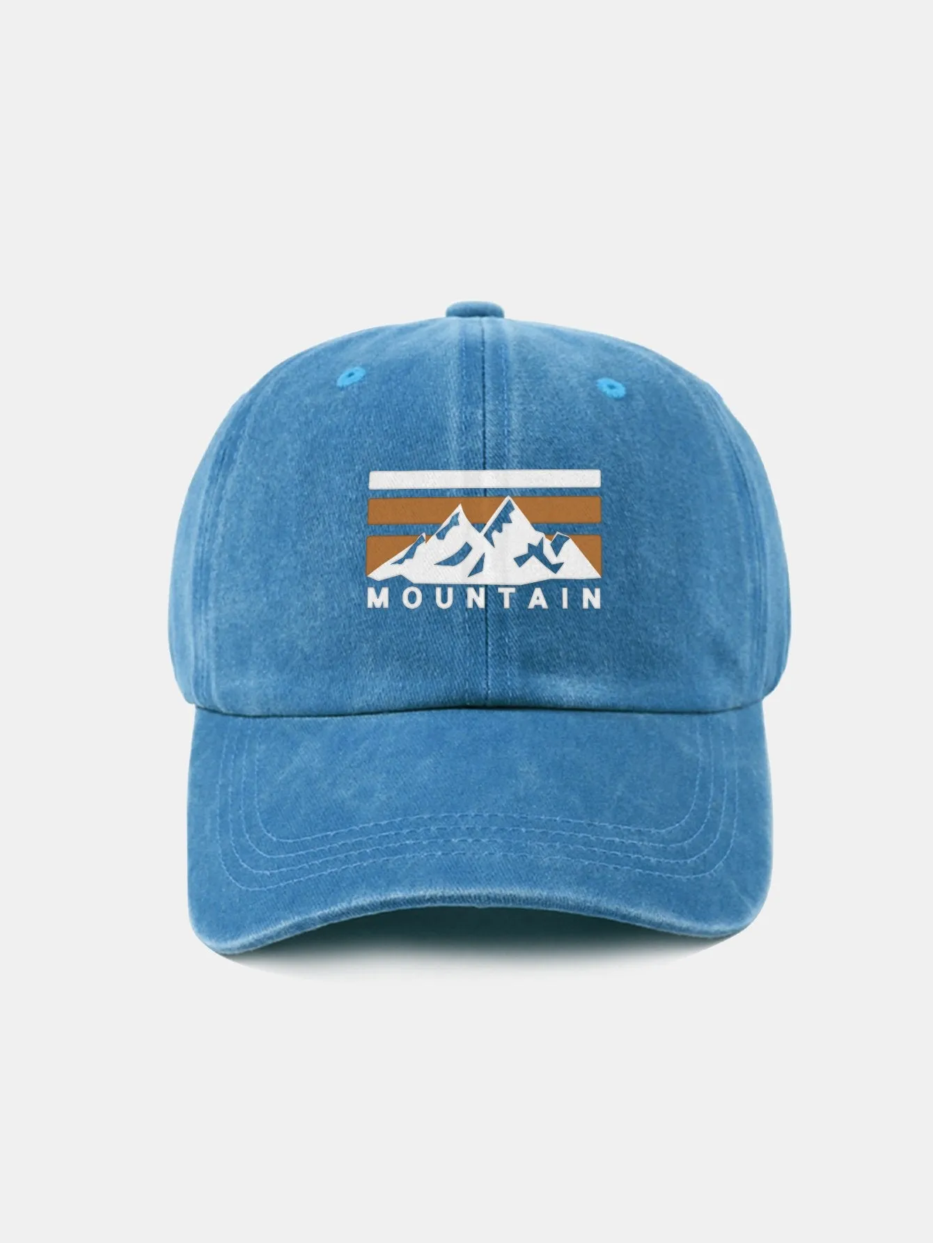 Corak gunung klasik retro yang dibasuh topi baseball kapas tertekan