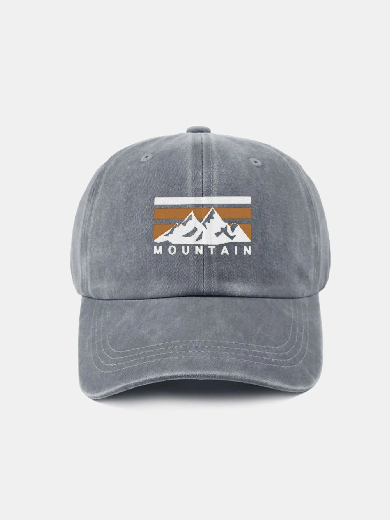 Corak gunung klasik retro yang dibasuh topi baseball kapas tertekan