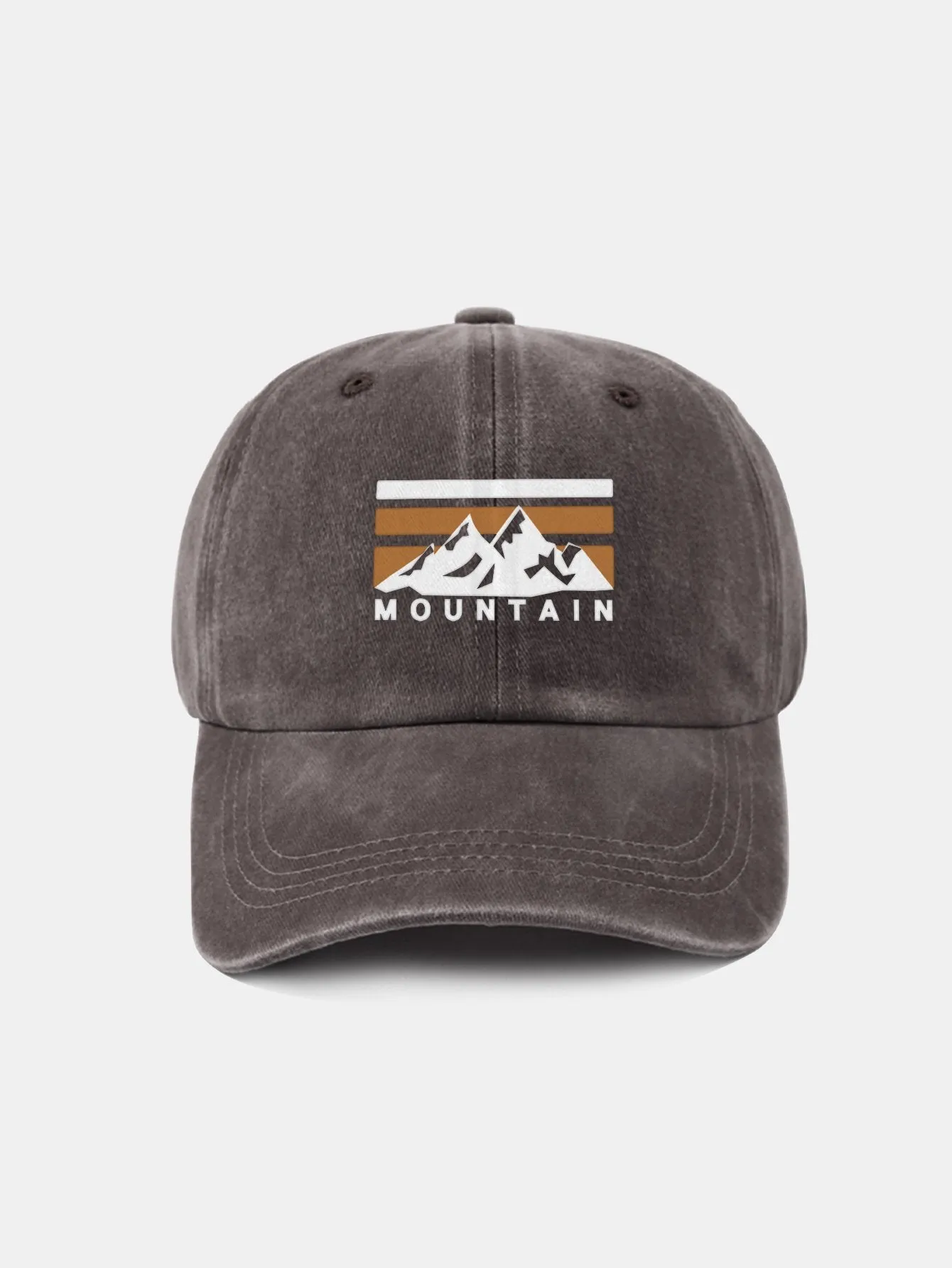 Corak gunung klasik retro yang dibasuh topi baseball kapas tertekan