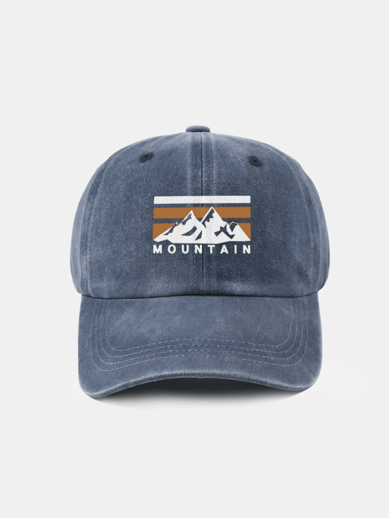 Corak gunung klasik retro yang dibasuh topi baseball kapas tertekan