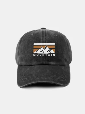 Corak gunung klasik retro yang dibasuh topi baseball kapas tertekan