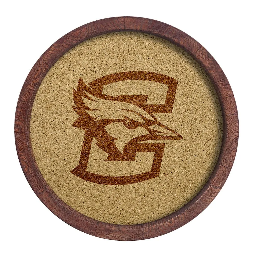 Creighton Bluejays: Logo - "Faux" Barrel Framed Cork Board