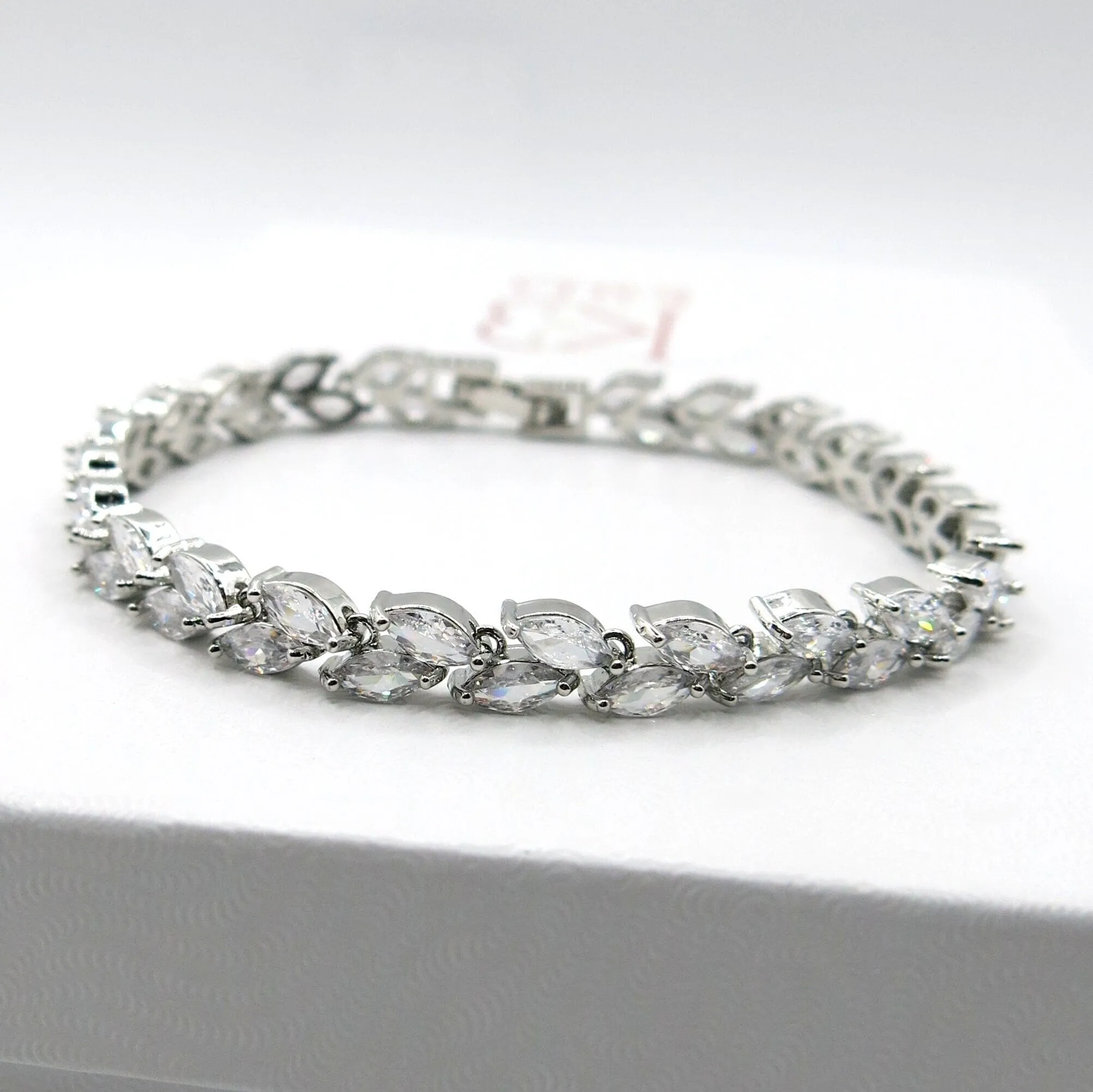 Crystal Leaf Bridal 3 PC Y-Necklace and Earrings Set, Gem Leaf Necklace Set, CZ Diamond Crystal Jewelry Set