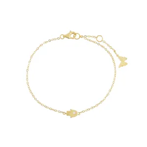 CZ Bezel Hamsa Bracelet