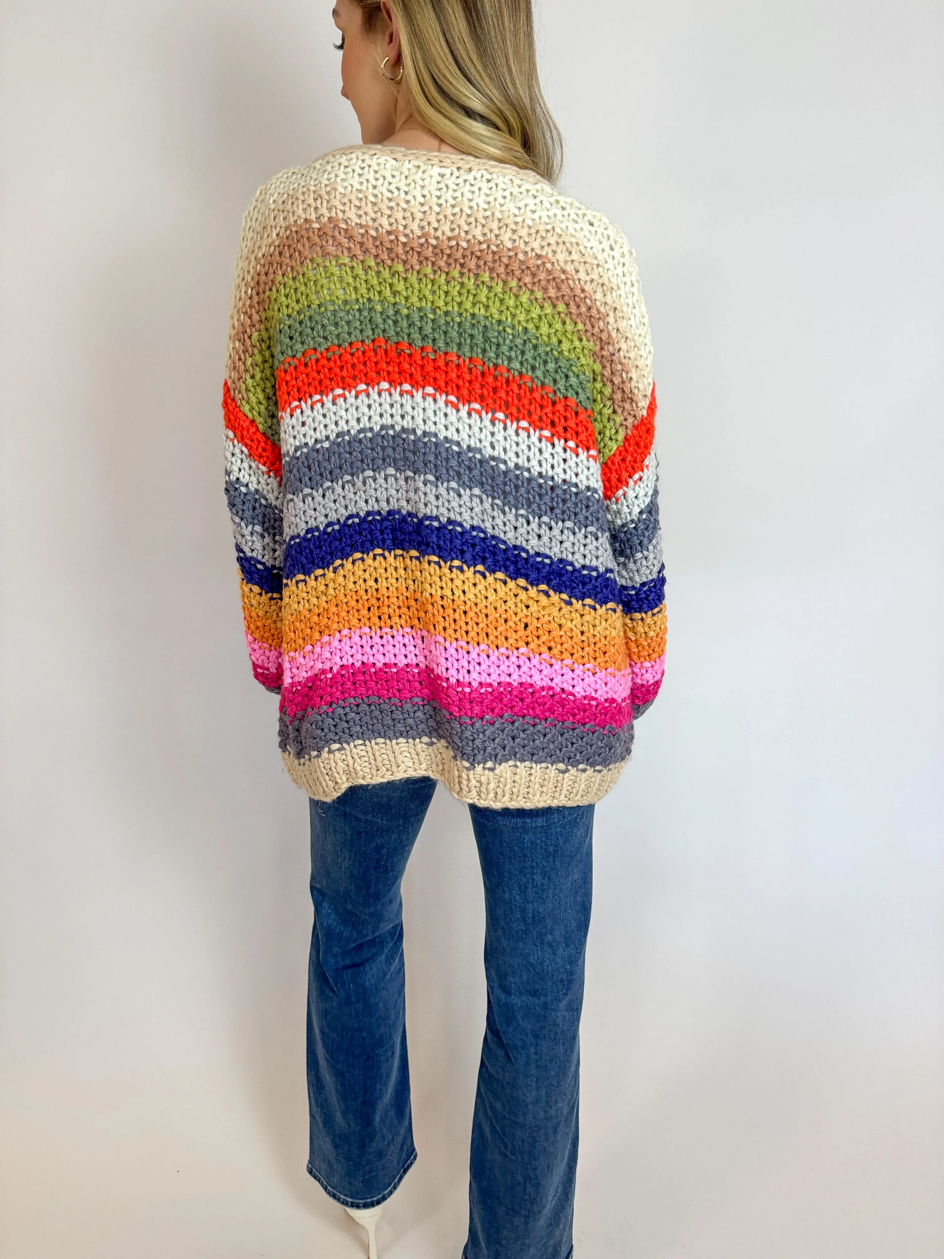 Daisy Multi Strip Cardigan