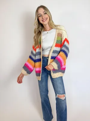 Daisy Multi Strip Cardigan