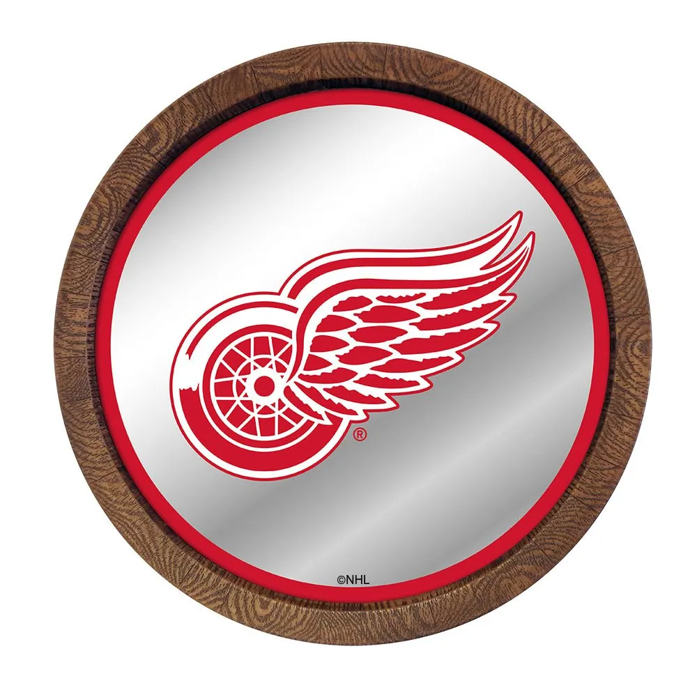 Detroit Red Wings: Mirrored Barrel Top Wall Sign