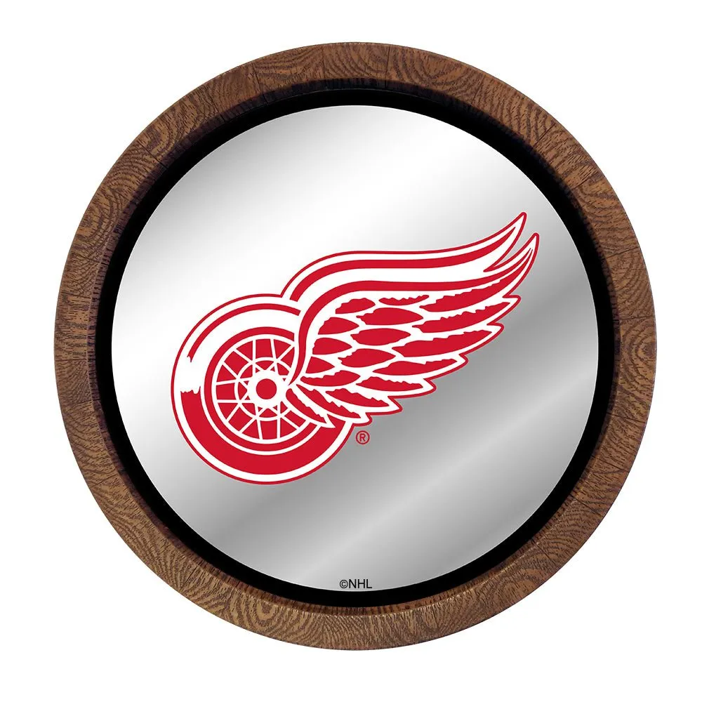 Detroit Red Wings: Mirrored Barrel Top Wall Sign
