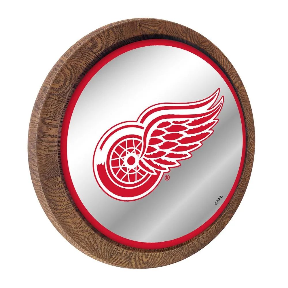 Detroit Red Wings: Mirrored Barrel Top Wall Sign