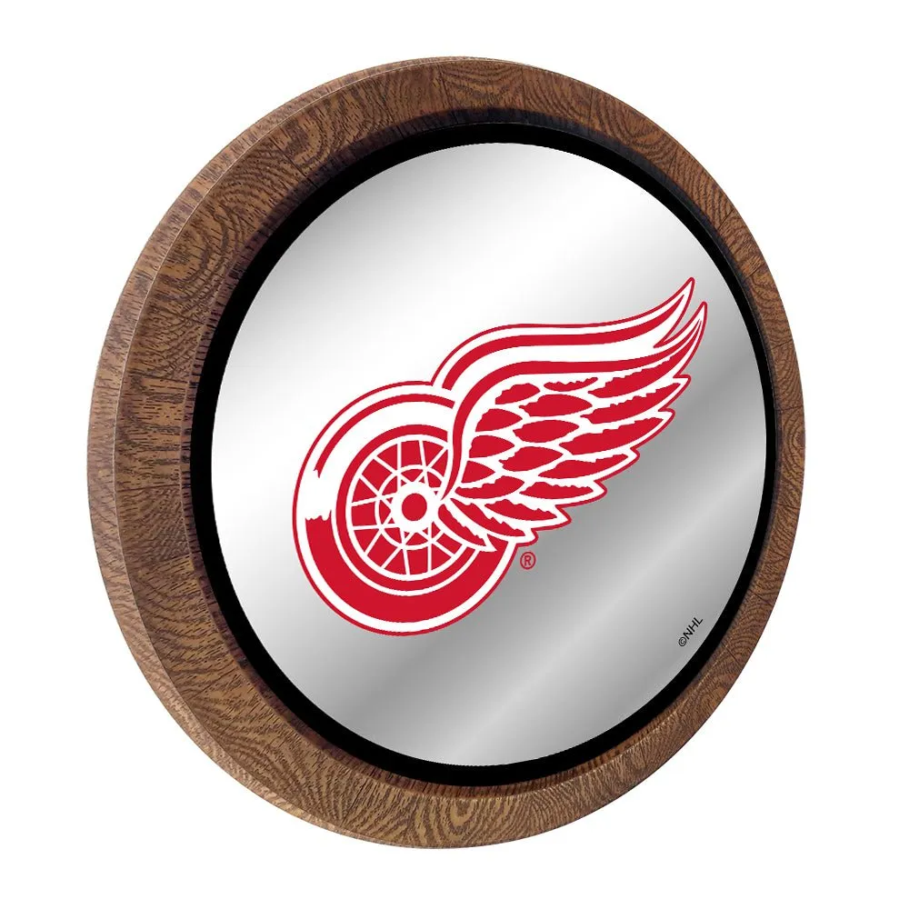 Detroit Red Wings: Mirrored Barrel Top Wall Sign
