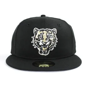 Detroit Tigers New Era 59Fifty Fitted Hat (Air Jordan 4 Wheat Black Gray Under Brim)