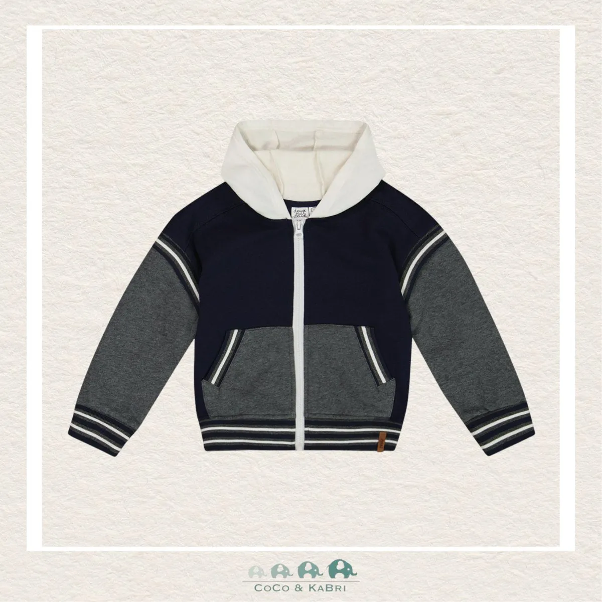 Deux Par Deux: Boys Full Zip Hooded Fleece Top