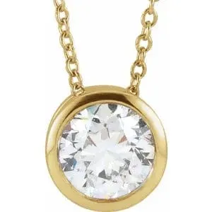 Diamond Bezel Necklace - Special Order