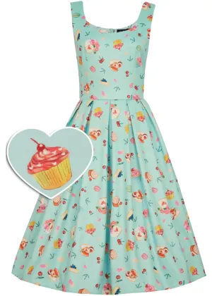 Dolly & Dotty Amanda Afternoon Tea 50's Swing Dress Blue