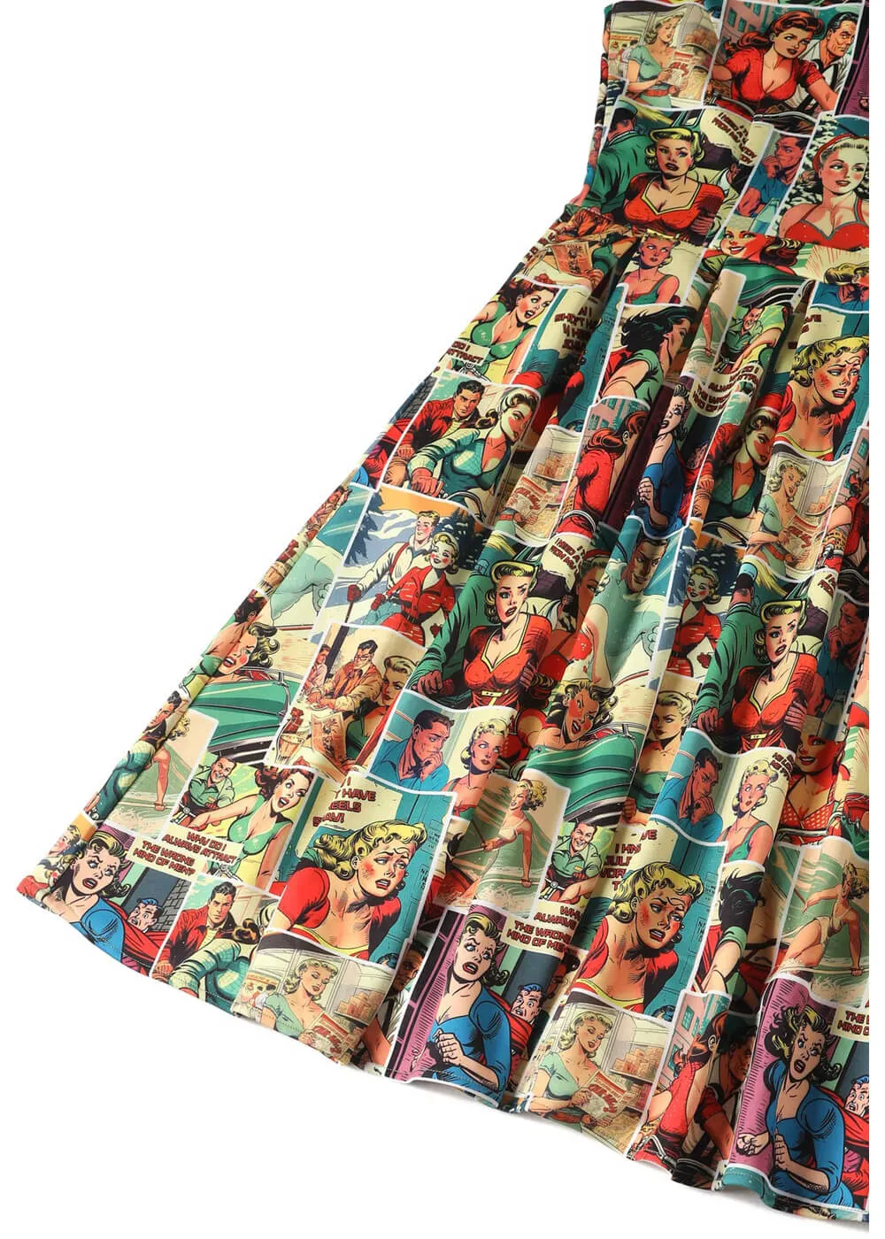 Dolly & Dotty Amanda Vintage Comic 50's Swing Dress Multi