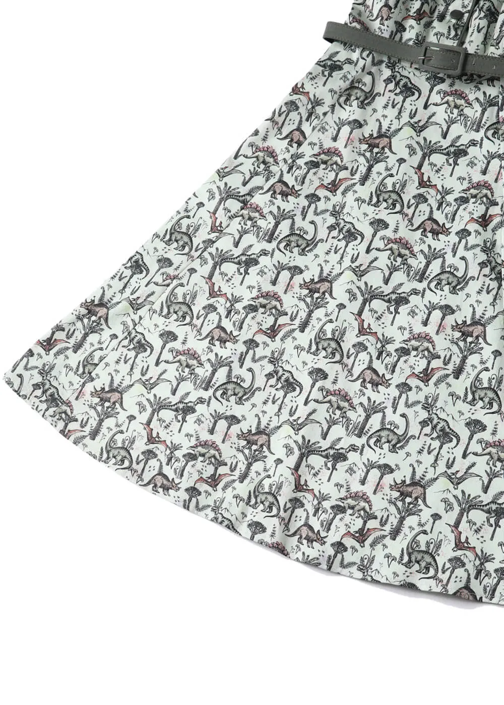 Dolly & Dotty Penelope Dinosaur Forest 50's Swing Dress Green