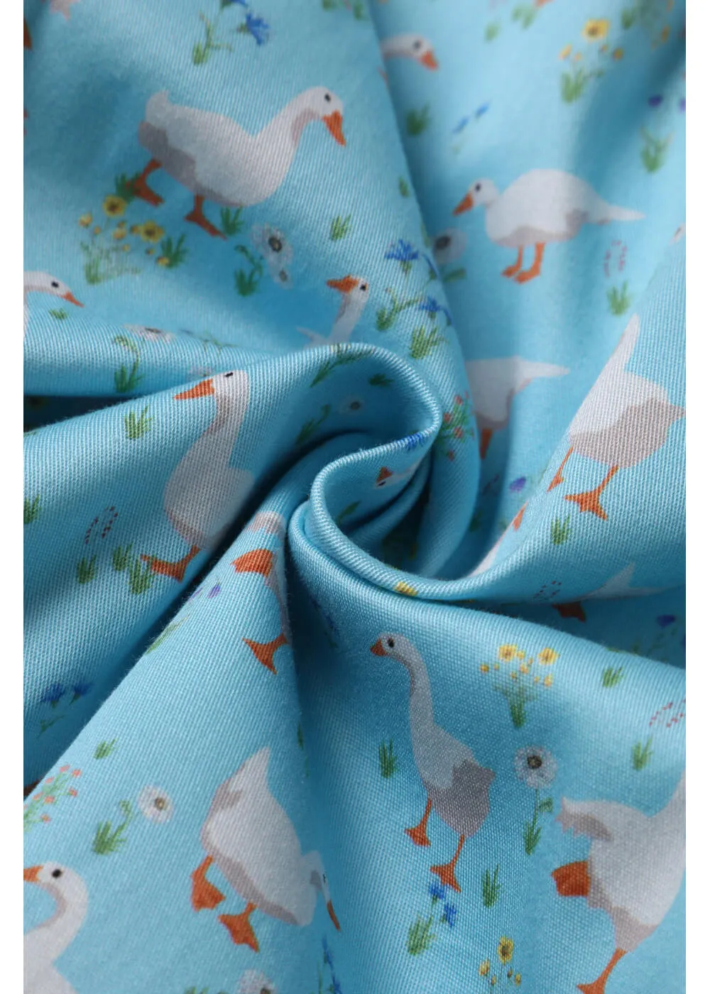 Dolly & Dotty Penelope Duck Farm  50's Swing Dress Light Blue