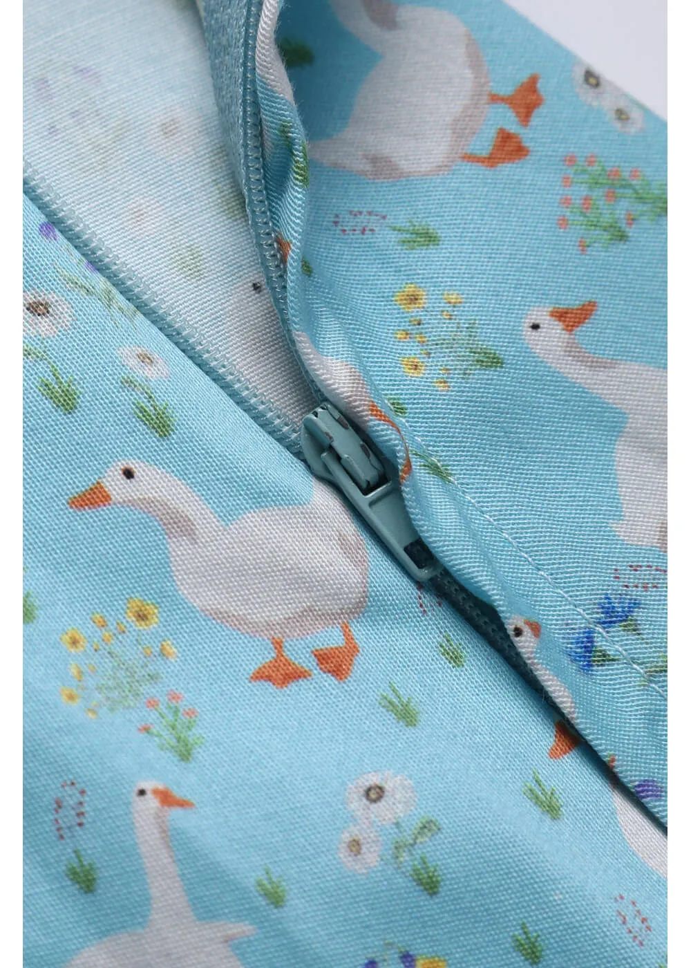 Dolly & Dotty Penelope Duck Farm  50's Swing Dress Light Blue
