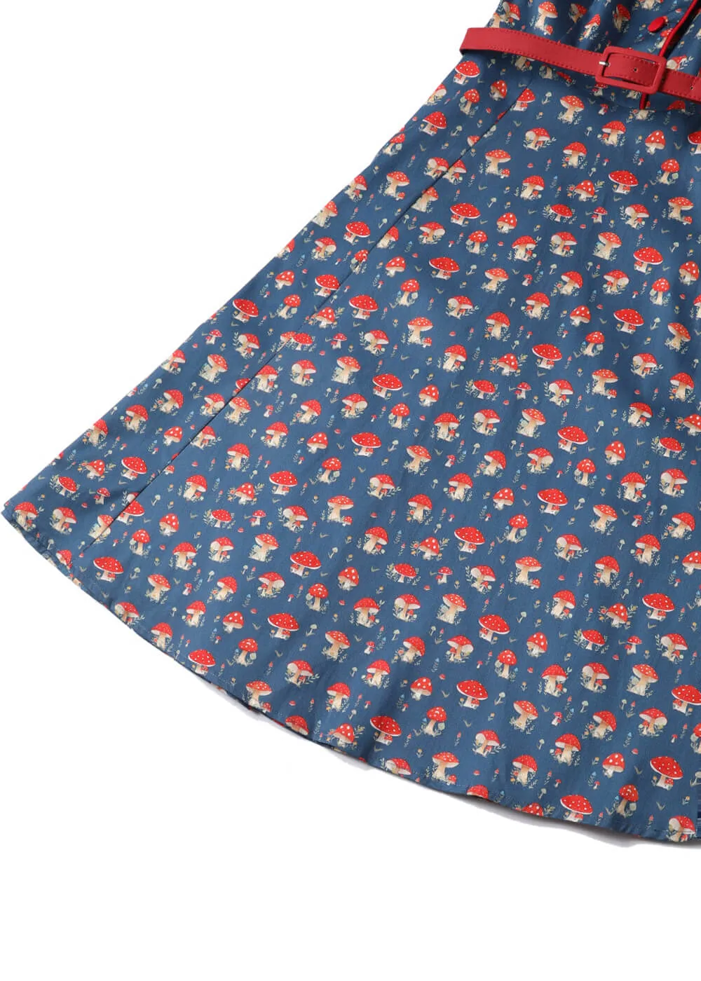 Dolly & Dotty Penelope Mushroom 50's Swing Dress Blue