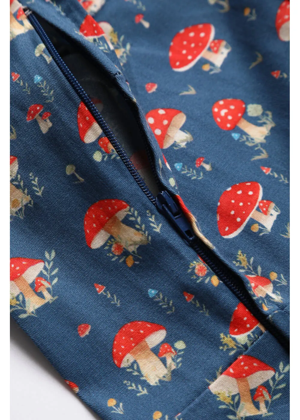 Dolly & Dotty Penelope Mushroom 50's Swing Dress Blue