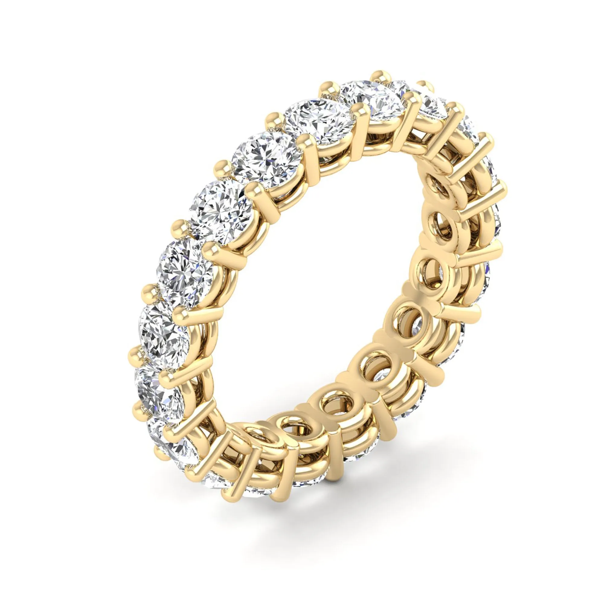Dome Basket Diamond Eternity Ring