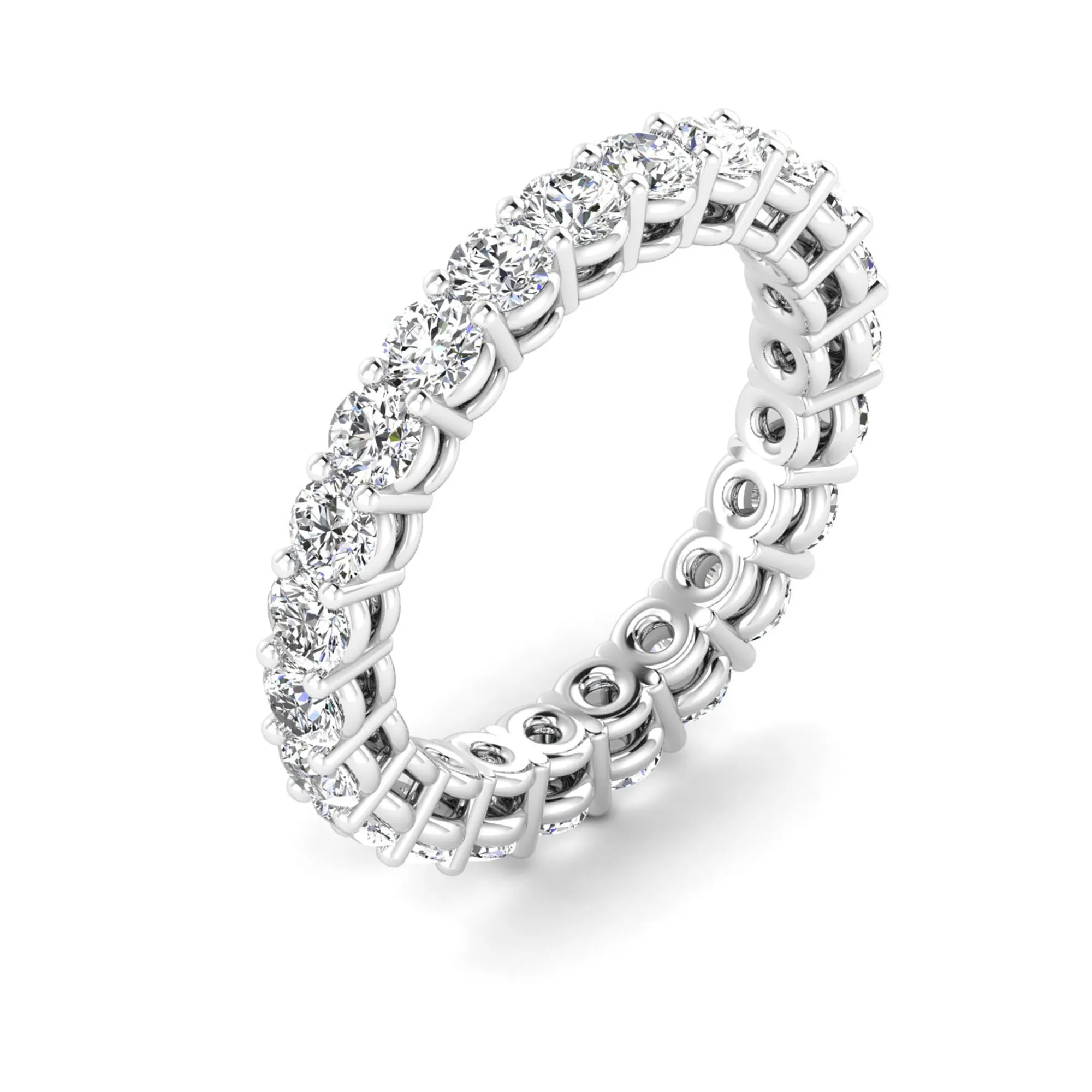 Dome Basket Diamond Eternity Ring