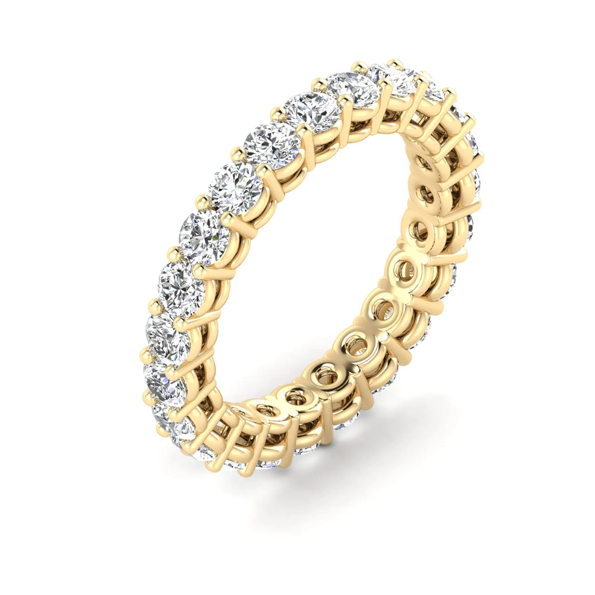 Dome Basket Diamond Eternity Ring