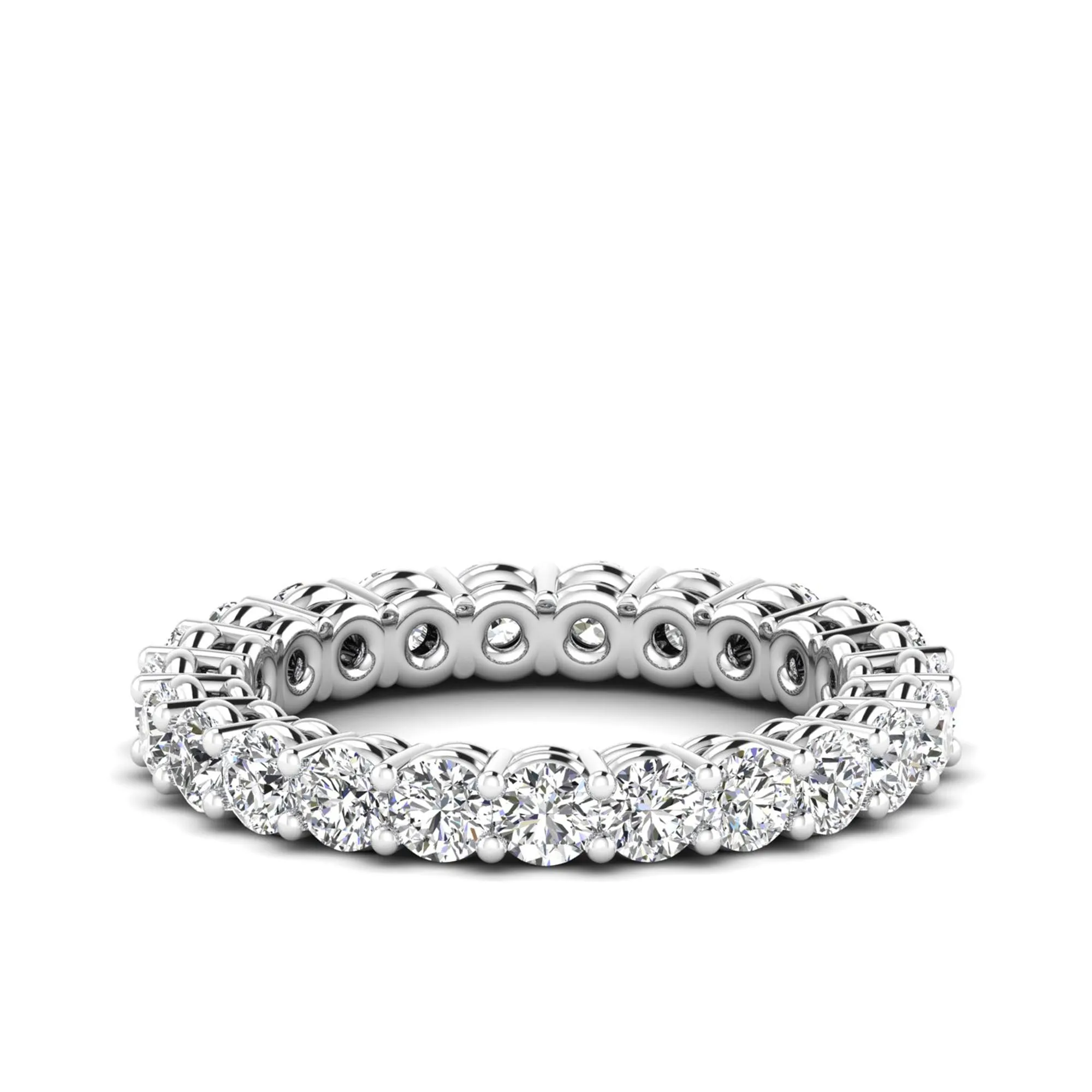 Dome Basket Diamond Eternity Ring