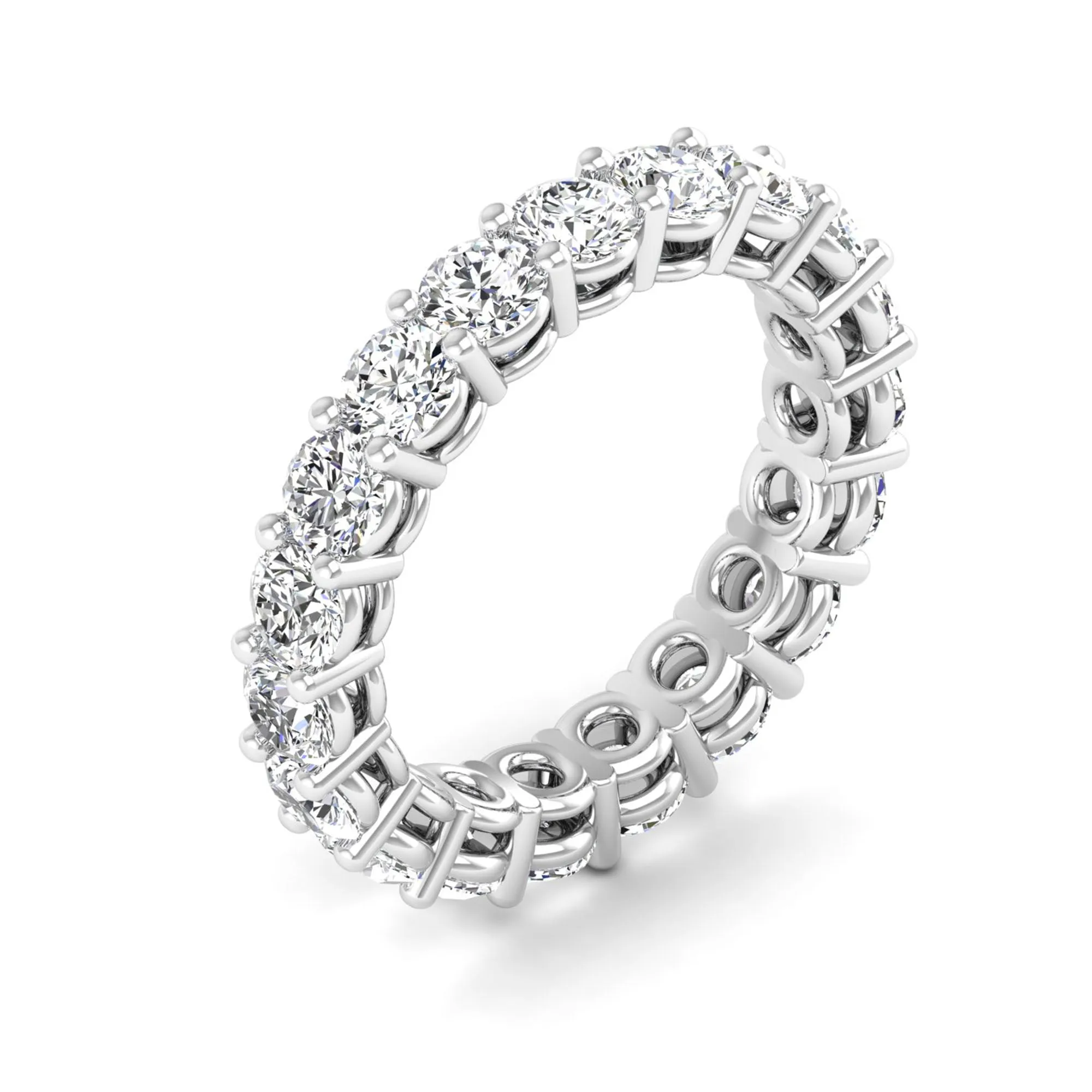 Dome Basket Diamond Eternity Ring