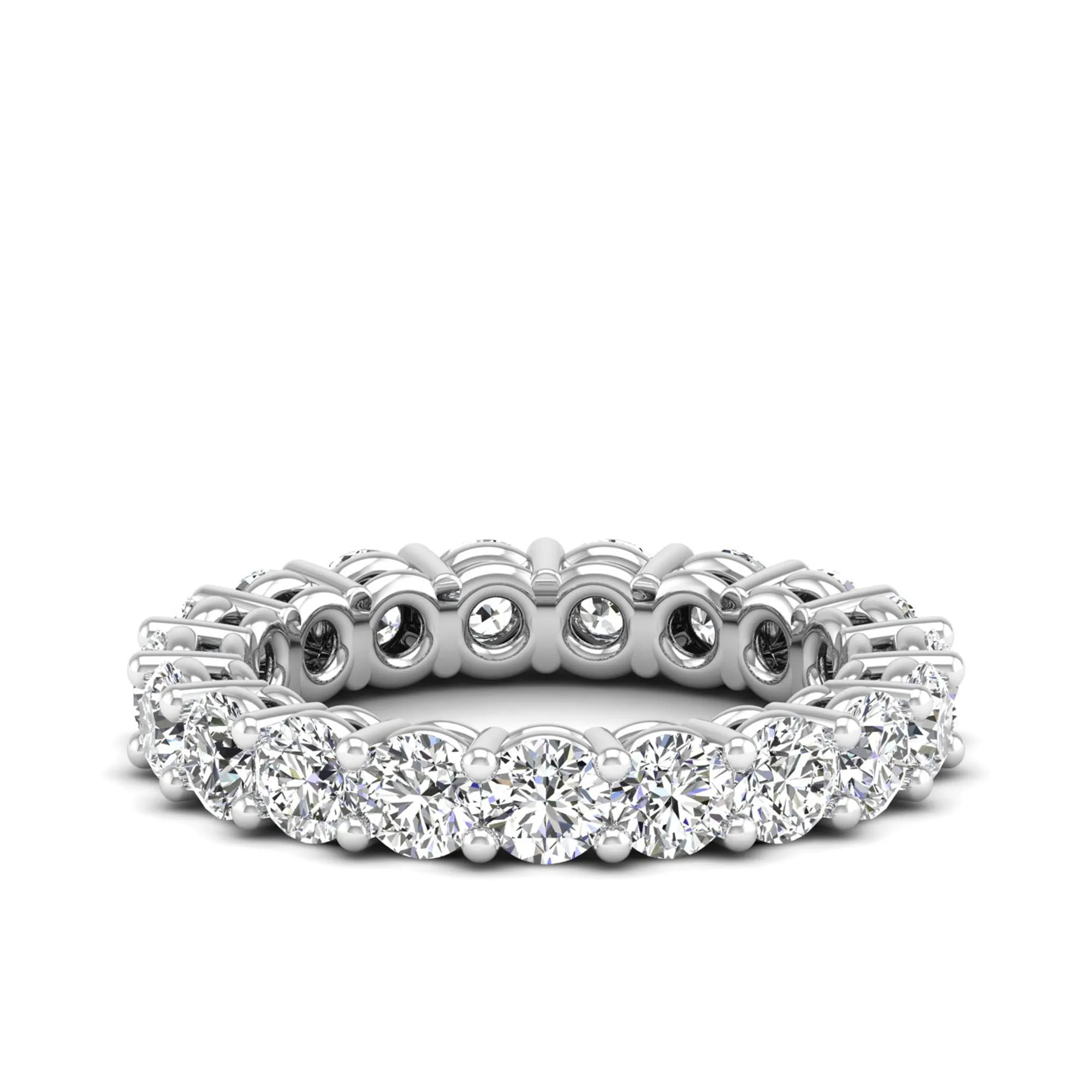 Dome Basket Diamond Eternity Ring