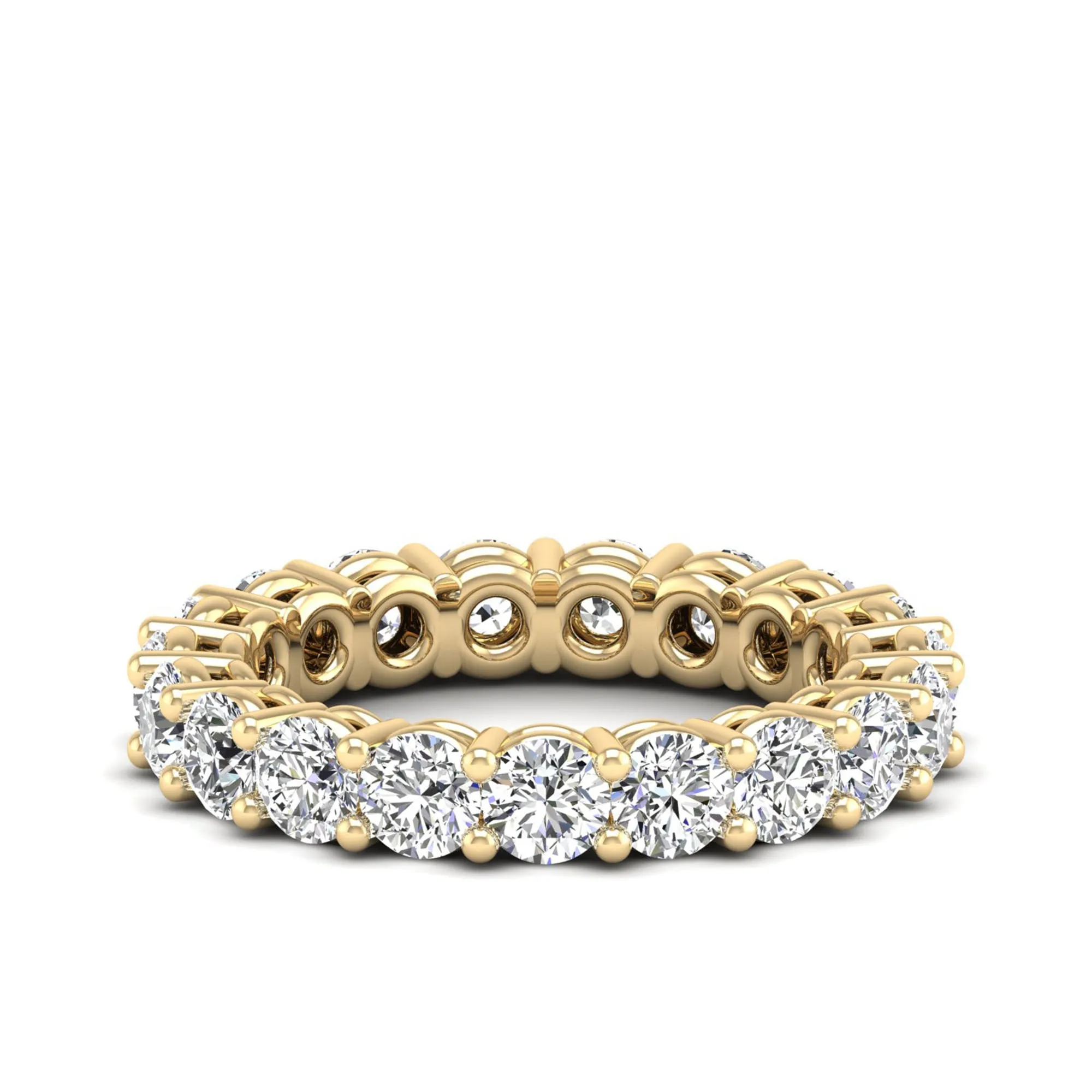 Dome Basket Diamond Eternity Ring