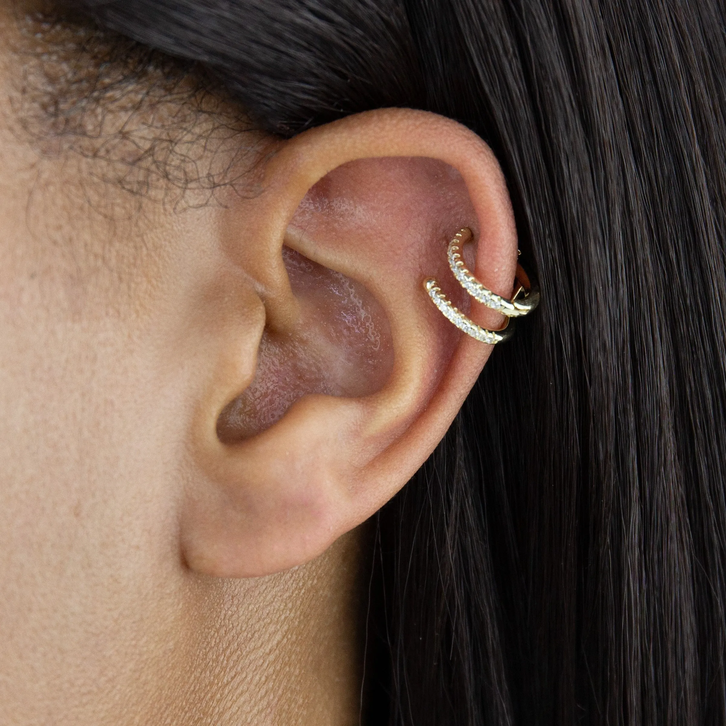 Double Hinge Cartilage Huggie Earring