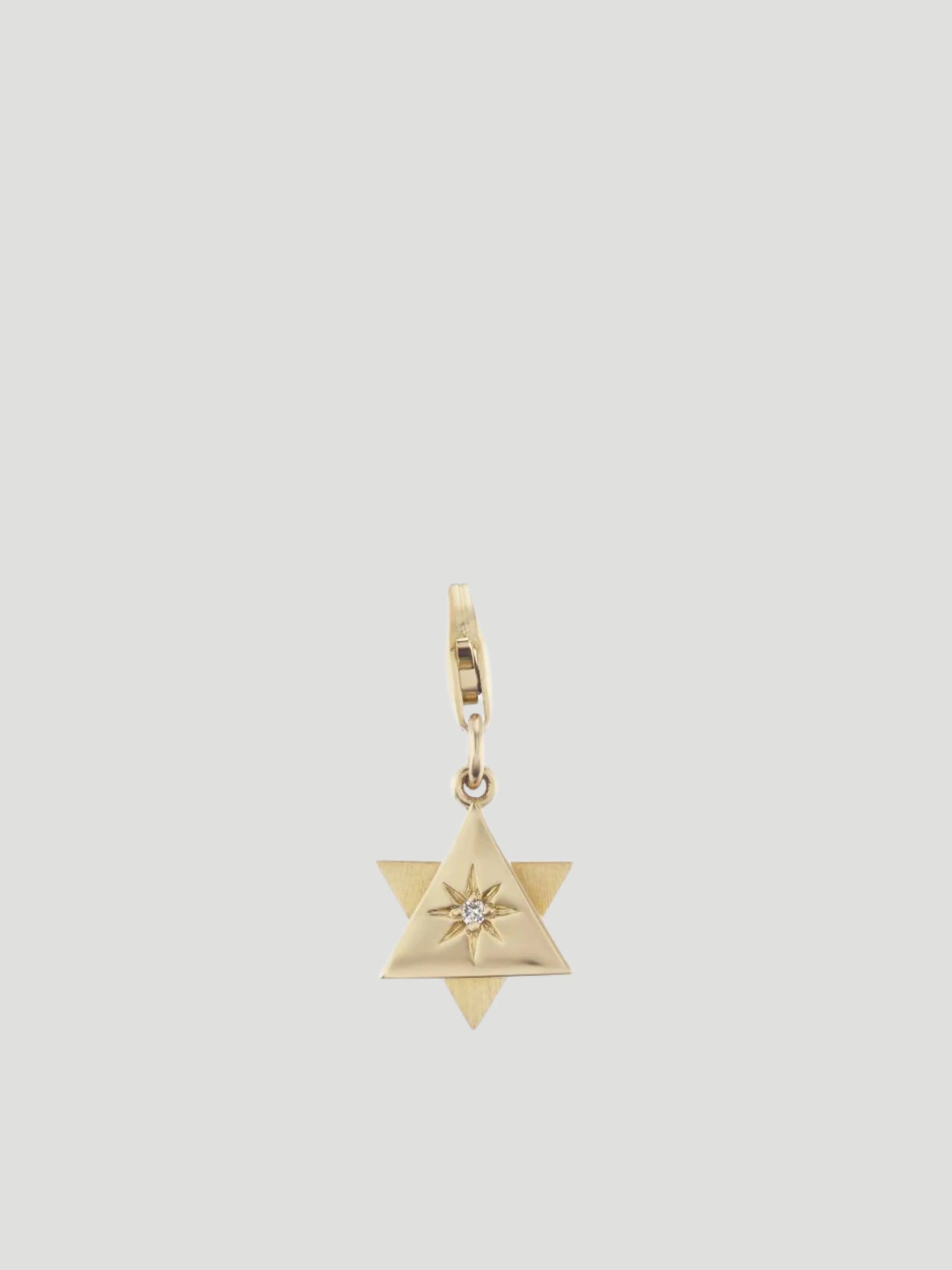 Double Triangle Star of David 14k Gold Charm