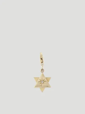 Double Triangle Star of David 14k Gold Charm