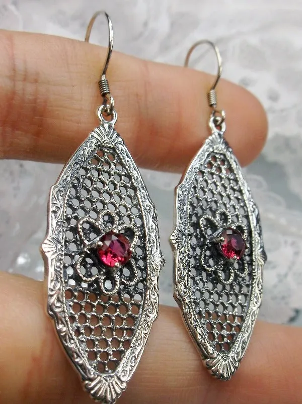 E20, Flower Star Earrings, Round Gems, Vintage Jewelry Design#E20