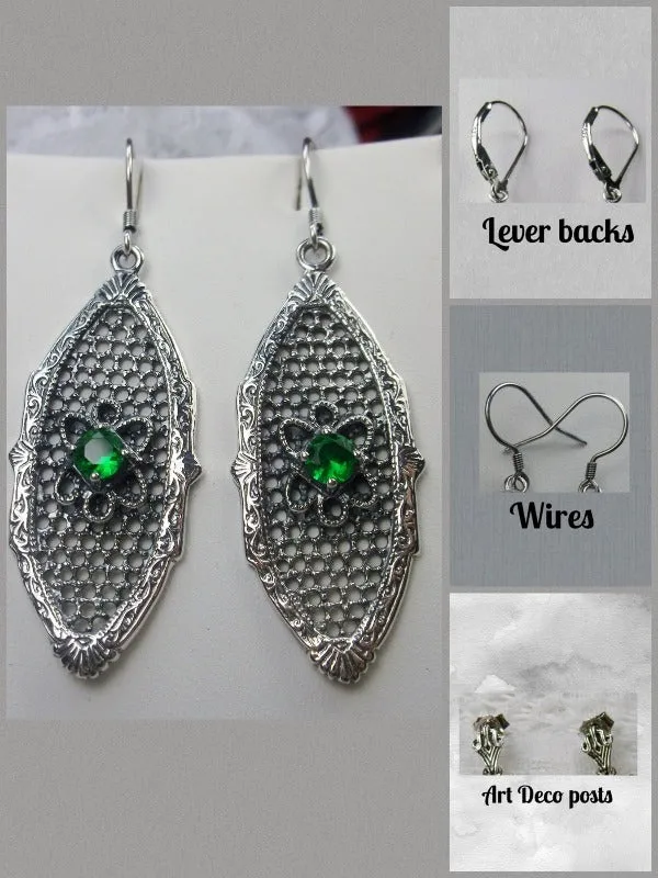 E20, Flower Star Earrings, Round Gems, Vintage Jewelry Design#E20