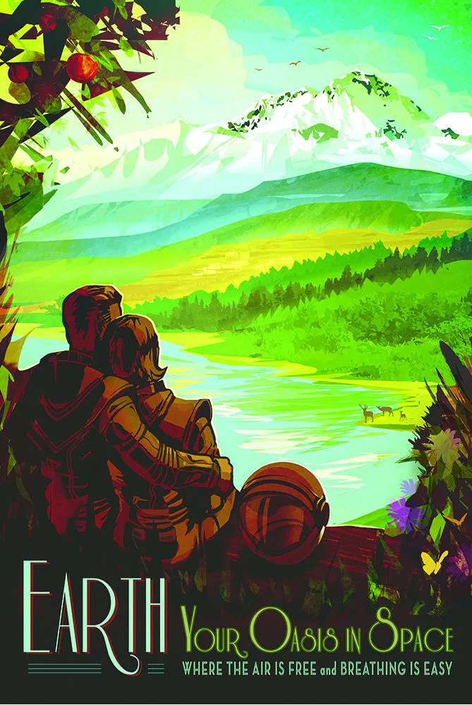 Earth – Your Oasis in Space – NASA JPL Space Travel Poster