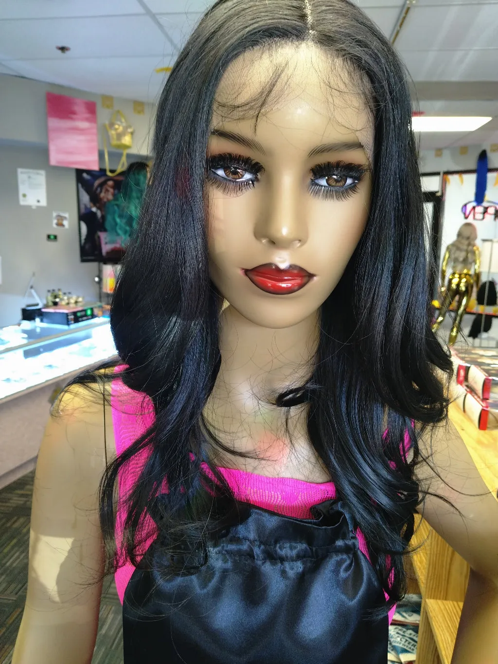 Ebony HD Lace 26inch Synthetic Lace Front Wigs at Optimismic Wigs and Gifts