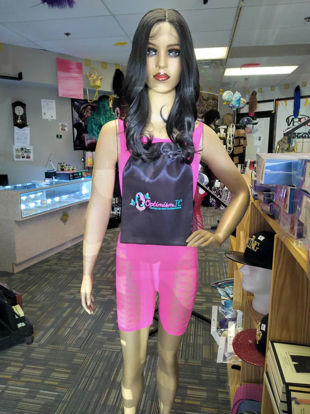 Ebony HD Lace 26inch Synthetic Lace Front Wigs at Optimismic Wigs and Gifts