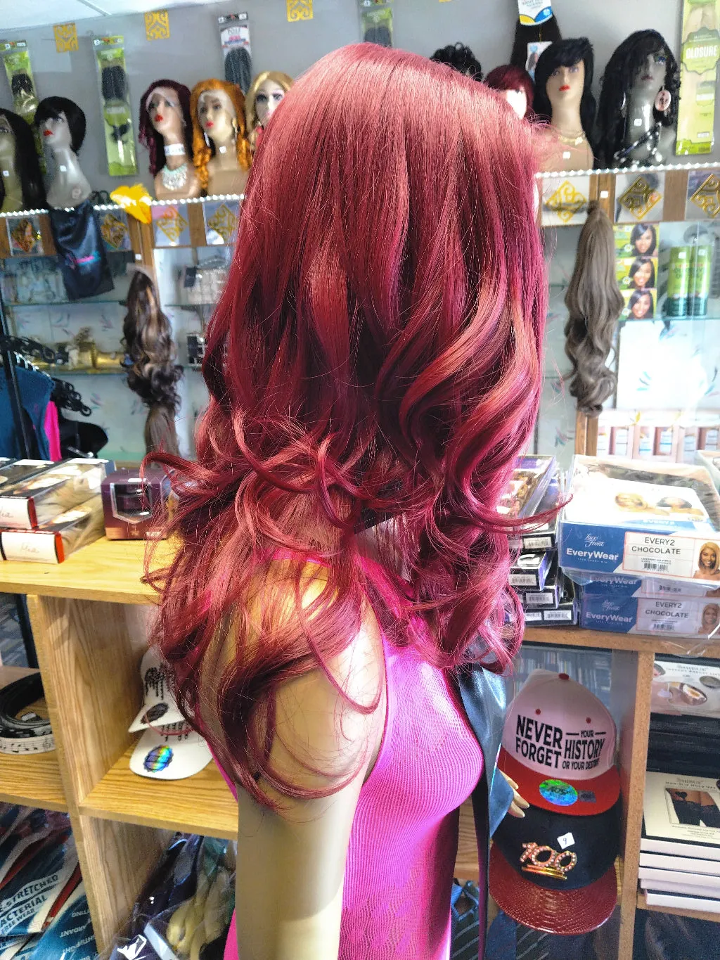 Ebony HD Lace 26inch Synthetic Lace Front Wigs at Optimismic Wigs and Gifts