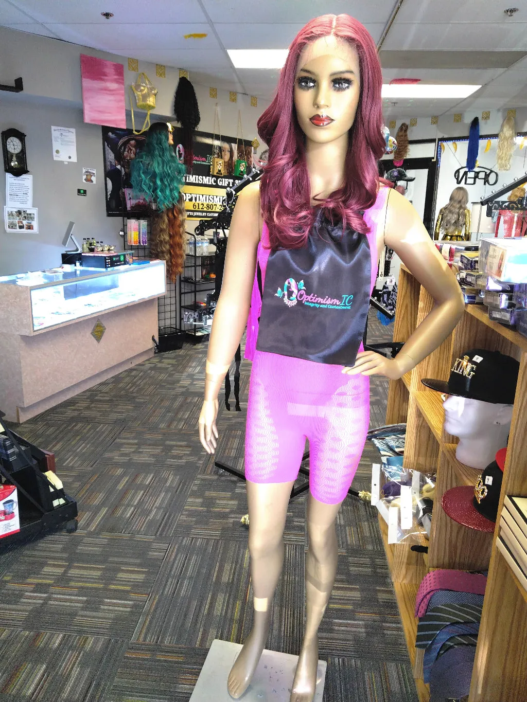 Ebony HD Lace 26inch Synthetic Lace Front Wigs at Optimismic Wigs and Gifts