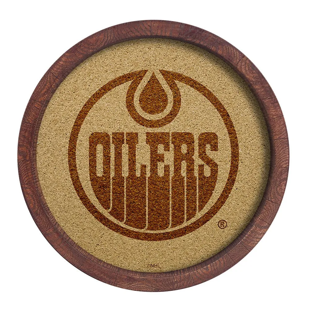 Edmonton Oilers: Barrel Top Cork Note Board
