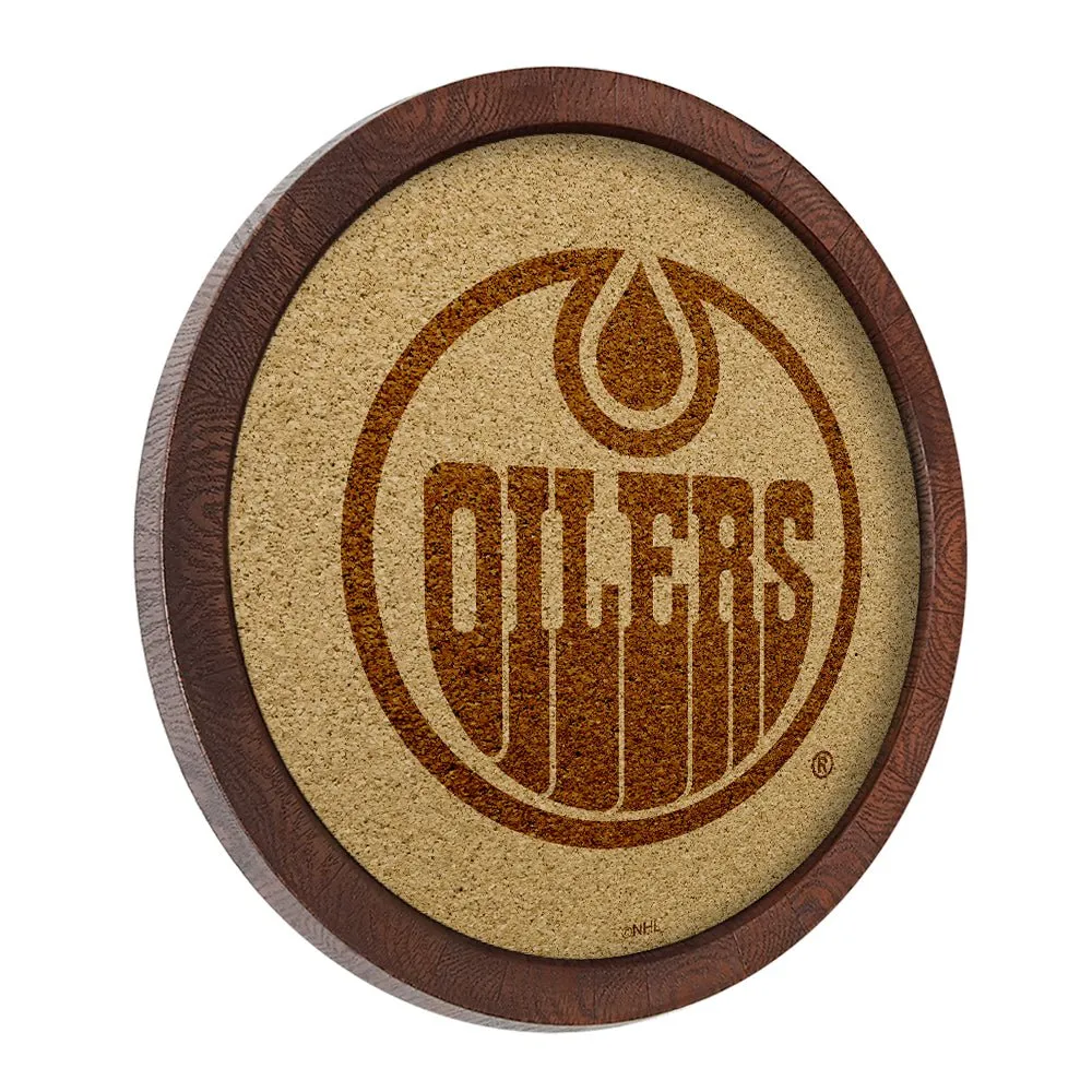 Edmonton Oilers: Barrel Top Cork Note Board