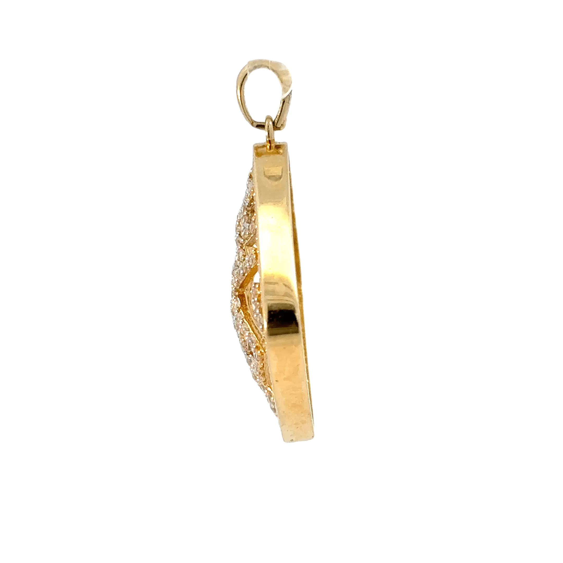 Elegant Geometric Gold Pendant 14k