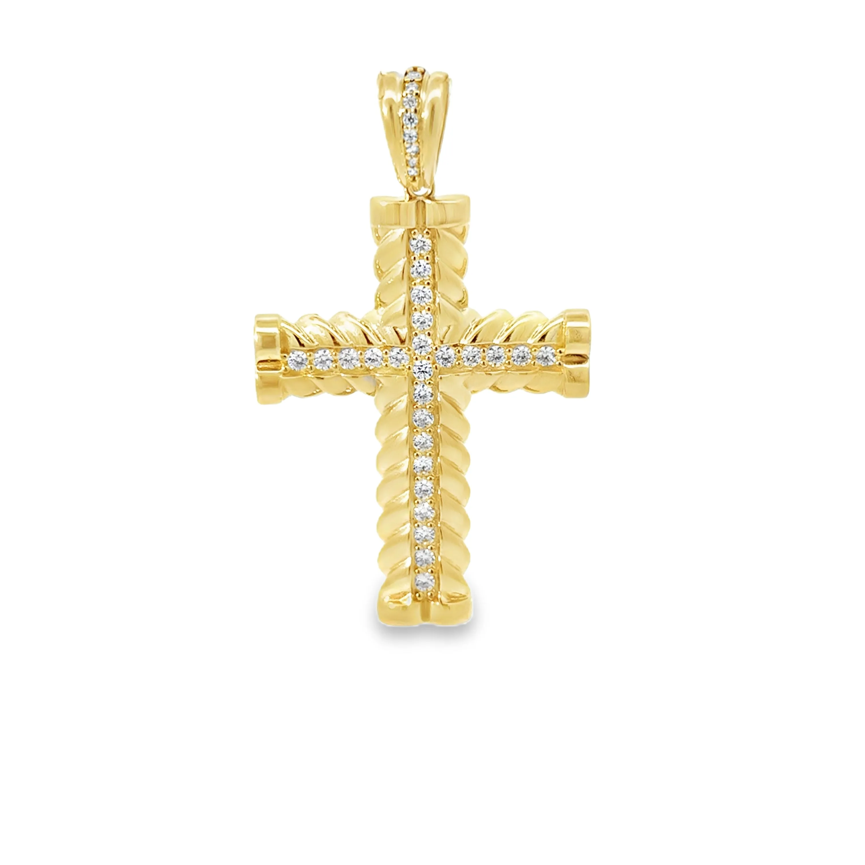 Elegant Gold Cross Pendant 14k
