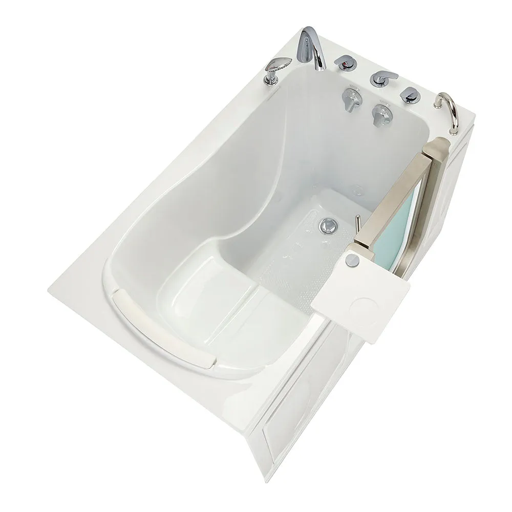 Ella Peitite 28"x52" Acrylic Soaking Walk-In-Bathtub, Right Inward Swing Door, 5 Piece Fast Fill Faucet, 2" Dual Drain