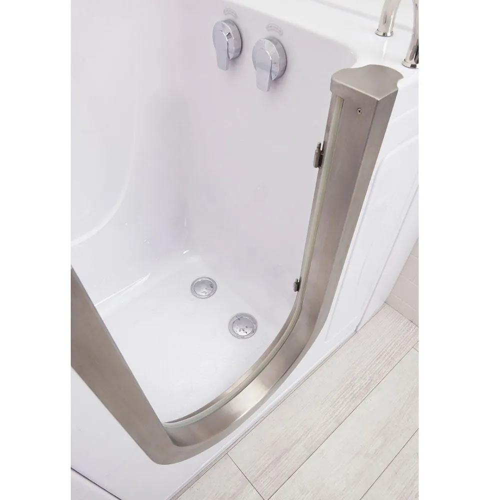 Ella Peitite 28"x52" Acrylic Soaking Walk-In-Bathtub, Right Inward Swing Door, Heated Seat,  2 Piece Fast Fill Faucet, 2" Dual Drain