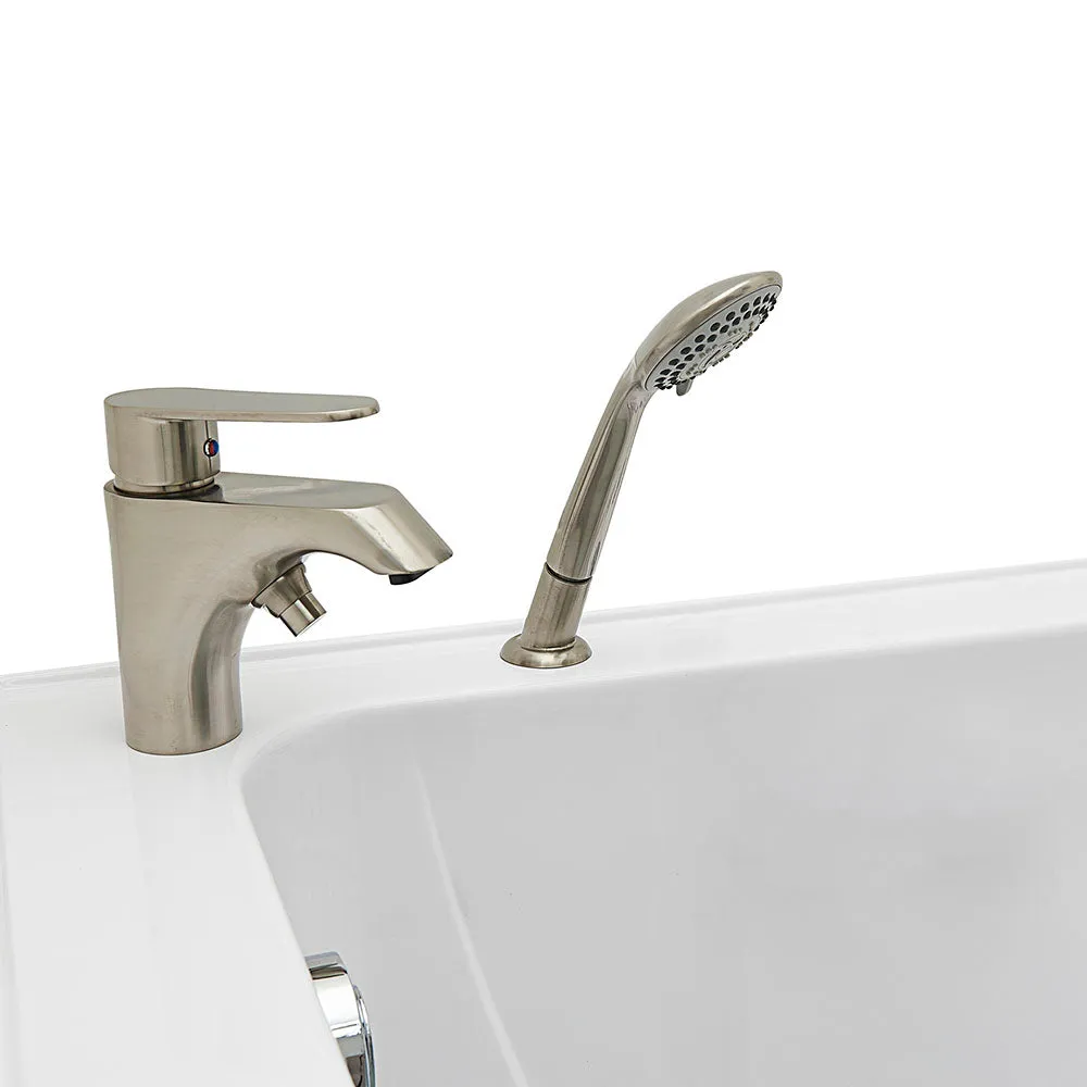 Ella Royal 32"x52" Acrylic Soaking Walk-In-Bathtub, Left Inward Swing Door, Heated Seat,  2 Piece Fast Fill Faucet, 2" Dual Drain