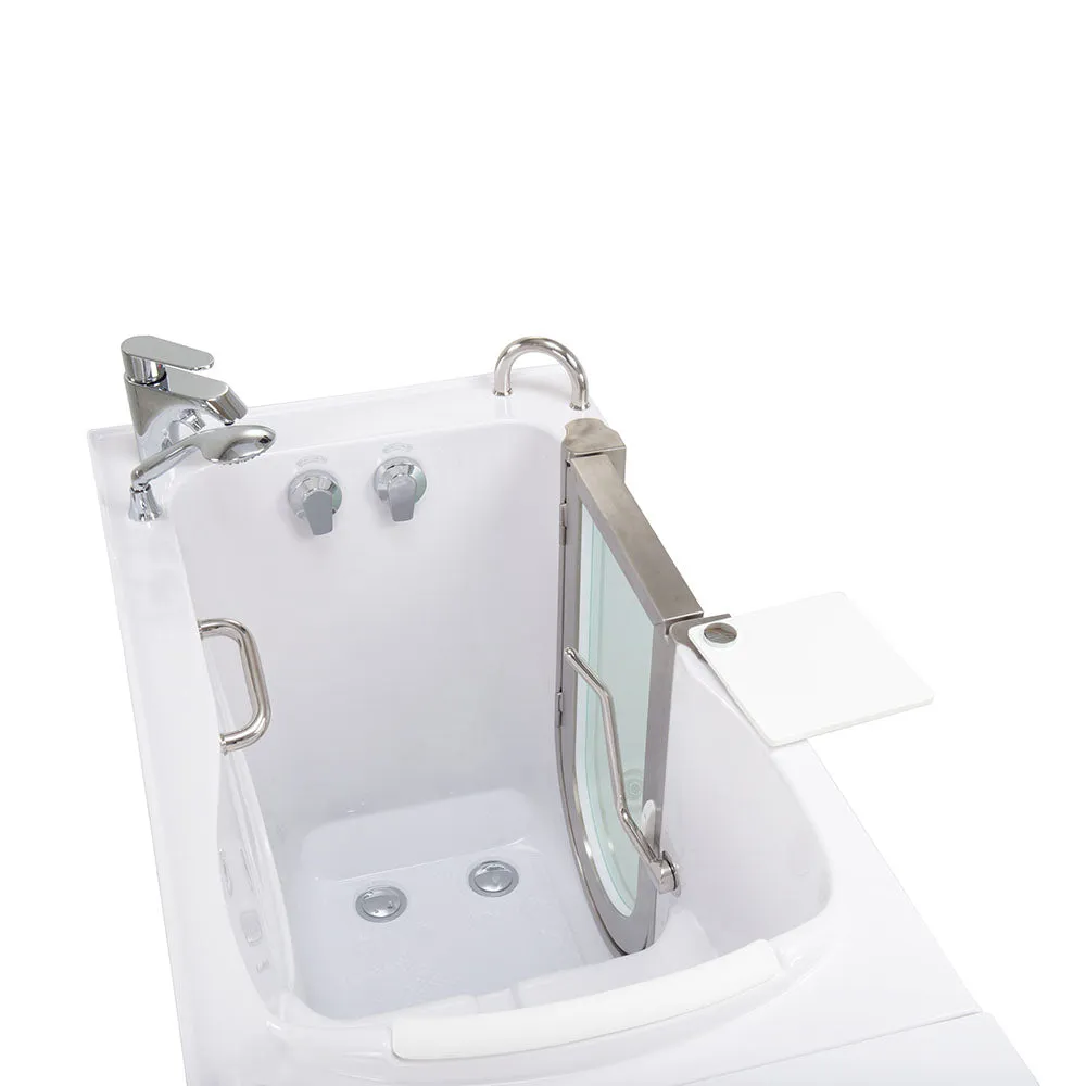 Ella Royal 32"x52" Acrylic Soaking Walk-In-Bathtub, Right Inward Swing Door, 2 Piece Fast Fill Faucet, 2" Dual Drain